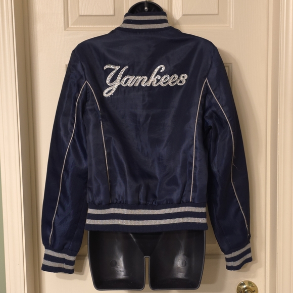 New York Yankees Satin Bomber Jacket G-III Sports by Carl Banks, Women's M, 2009 - Picture 4 of 16